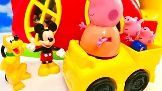 MYSZKA MIKI i SWINKA PEPPA  Wycieczka do domku Myszki Miki  Mickey Mouse [upl. by Anemolif]