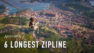 Assassins Creed Top 6 Longest Zipline  PART 1 [upl. by Annavoig]