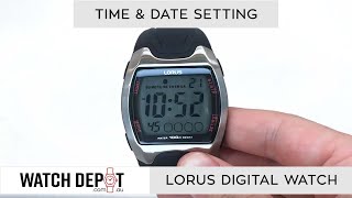 How To Change The Time On A Lorus Digital Watch [upl. by Trotter]