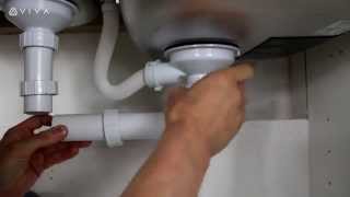 How to Install or Replace a Bowl amp Half Trap Kit For your Twin Bowl Double Kitchen Sink [upl. by Cherianne979]