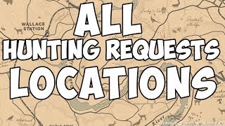 ALL LOCATIONS FOR HUNTING REQUESTS RDR2 [upl. by Livingston436]