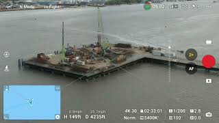 New Demerara Harbour Bridge Construction PART 1 4152024 demeraraharbourbridge westbankguyana [upl. by Yerffe]