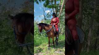 Anastasiya Berthier on horse Artdikaya Big cups size tits huge breast natural boobs busty girl [upl. by Bobbye]