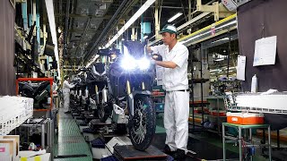 How a motorcycle is made Honda Kumamoto Factory tour in Japan [upl. by Rankin861]