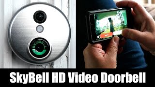 SkyBell HD WiFi Video Doorbell Review  Installation Tutorial Setup amp Video TEST 4K [upl. by Gustav]