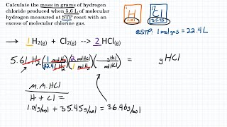 Ideal Gas Stoichiometry at STP  Practice 1 [upl. by Brooke759]