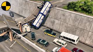 Most Epic Bridge Accidents Compilation 1 😱 BeamNGDrive [upl. by Pilihp544]