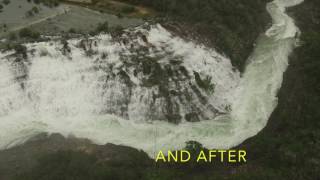 Medina Lake overflows due to large amounts of rain and Drone gets footage [upl. by Eittol]