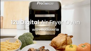 Pro Breeze 12L Air Fryer Oven with Rotisserie and Dehydrator [upl. by Dodd]