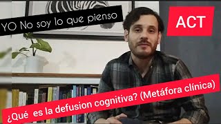 Defusión cognitiva  metáfora y explicación ACT terapia de aceptación y compromiso  S Hayes [upl. by Callean]