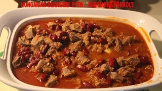 HUNGARIAN BEANBEEF STEW authentic traditional quick and easy BABMARHA PÖRKÖLT [upl. by Ahsok71]