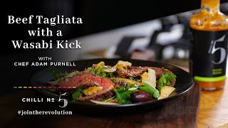 Proteinrich Hot Beef Tagliata Steak Recipe for LunchDinner  Superfood Mondays with Chilli No 5 [upl. by Ahsei797]