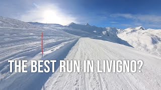 LIVIGNO Italy  My FavouriteBest Run  Vetta BlesacciaFaderia lift  Insta 360 X3  Snowboarding [upl. by Inalaehak]