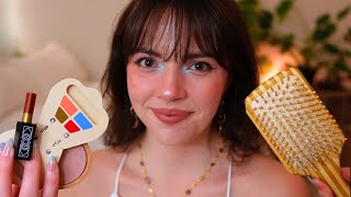 ASMR 🌼 Cozy Spring Personal Attention 🐛🦋 wooden makeup pampering cozy friend [upl. by Tharp]