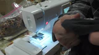 Brother SE600 Embroidery Machine 1st half of Initial Stabilizer Types amp Hoop Set Up [upl. by Arikat]