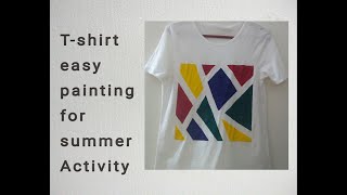 Summer activity easy tshirt fabric painting [upl. by Caswell]