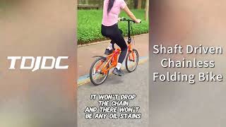 Experience the Convenience of the TDJDC Shaft Driven Chainless Folding Bike [upl. by Atir]