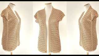 Crochet Easy Top Vest Pattern How to crochet easy sweater [upl. by Lantha]