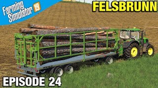 Farming Simulator 19 Timelapse  Felsbrunn FS19 Episode 24 FULL LOAD OF LOGS [upl. by Arreit]