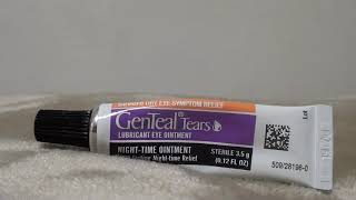 Genteal Tears Nighttime Ointment Severe Eye Symptom Relief REVIEW [upl. by Earahs]