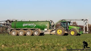 John Deere 8345R  garant Kotte 4Achser Profi VQ 32000  Güllebomber  Gülleausbringung [upl. by Isador]