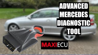 MaxiECU 3 for Mercedes  Advanced Diagnostic Tool on CLK 220 [upl. by Sheryle]