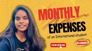 Monthly Expenses💵  International Students🤩  Canada 🇨🇦  India❤️  Telugu ✌️ Master’s In Canada✨ [upl. by Anerehs]