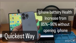 Apple Iphone Battery Heath Increase from 8596 without opening iphone XXS1112131415 pro max [upl. by Aninad]