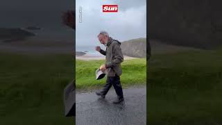 HILARIOUS moment as English tourist reacts to “swarm” of midges Shorts [upl. by Jareen]