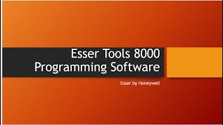 Esser Tools 8000 Programming Software [upl. by Teodoro]