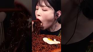 Spicy Spicy Black Bean Noodles 🌶 🔥 🍜 Challenge shorts foryou viralvideo trendingshorts foryou [upl. by Aigil]