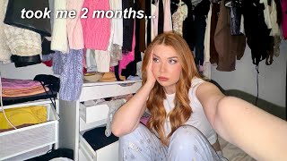 MASSIVE CLOSET CLEAN OUT  DECLUTTER  organizing my closet 2024 [upl. by Mylor]