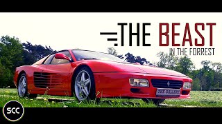 FERRARI 512 TR  512TR FUCHS EXHAUST  Testarossa test drive in top gear  Flat12 sound  SCC TV [upl. by Hazem877]