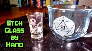 Etch Glass by Hand  No Cream Etched Glass Coffee Mug  DIY with Cly Ep 12 [upl. by Sharyl459]