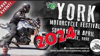 York  Free Motorcycle Festival 2024 A must do when in Western Australia every April [upl. by Rebe]