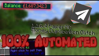 Minecraft 1164 PaperMC Dupe Glitch Automated Version [upl. by Adniralc]