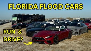 Mike Checks Out Hurricane Flooded Cars Boats and RVs Florida IAA [upl. by Rexanna845]