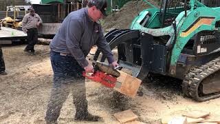 Scott running the Dolmar 166 Pipe Chainsaw TCE 2019 NY GTG [upl. by Saba]