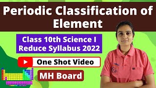 Periodic Classifications of Elements Class 10th Science 1 One Shot Video [upl. by Grosmark]