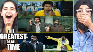 The Greatest Of All Time MASS Chepauk Climax Scene REACTION  Thalapathy Vijay Venkat Prabhu [upl. by Terza]