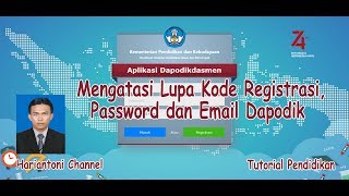 Mengatasi Lupa Kode Registrasi dan Password Dapodik [upl. by Gonzales915]