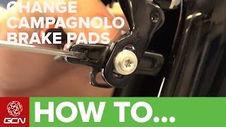 How To Change Campagnolo Brake Pads  GCNs Maintenance Mondays [upl. by Adnot999]