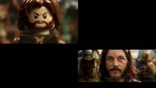 The Makgora Lothar vs Blackhand LEGO Stop Motion Side by Side [upl. by Dominick541]