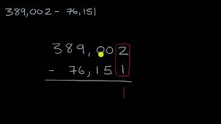 Subtracting multi digit numbers with regrouping [upl. by Nodle]