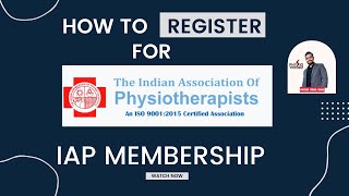 IAP Membership Registration Process Physiotherapy India [upl. by Joannes]