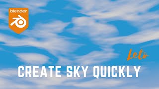 How to Create Realistic Sky in Blender  Tutorial [upl. by Secundas]