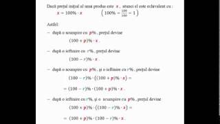 Procente 1 – Scumpiri ieftiniri dobanzi  Calcule in cascada  Evaluare nationala  Matematica [upl. by Ardnael426]