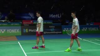 Yonex All England Open 2017  Badminton SF M5MD  GidSuk vs ConKol [upl. by Mcclenaghan650]