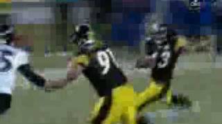 SAMOAN SUPERMAN TROY POLAMALU GAME WINNING INTERCEPTION 2009 [upl. by Langham9]