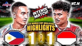 Philippines vs Indonesia Highlights  AFC World Cup Qualifiers 2026 [upl. by Ajssatan]